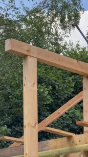 Давно я вам не показывала, что творится на стройке. На сегодняшний момент готова вся стропильная система, но раз мы упустили несколько этапов, буду... - изображение 4 - это, того, дом
