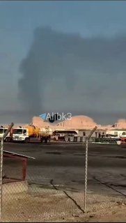 Scenes of a plume of smoke rising from the Ghawar oil field in Saudi Arabia, the largest oil field in the world.