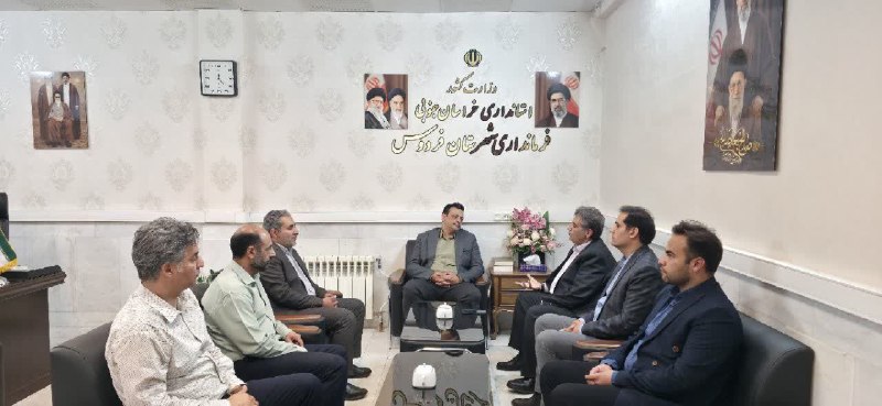 فردوس خبر: 🔰دیدار مدیرکل استاندارد با فرماندار فردوس🔹مدیرکل استاندارد با مهندس استیری، فرماندار شهرستان فردوس، دیدار و گفتگو کرد. 🔹
