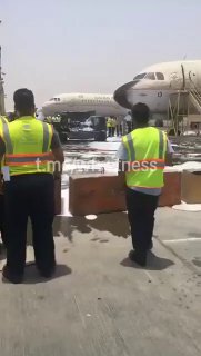 Photographs show further damage to aircraft at King Khalid International Airport in Riyadh, Saudi Arabia, including an Airbus A320 whose nose section is burnt.