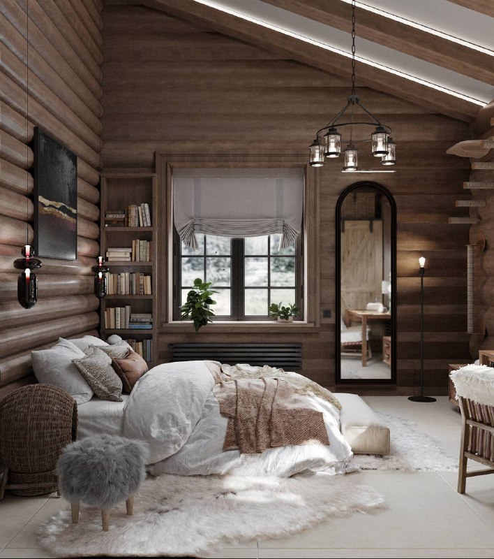 Проект загородного дома из оцилиндрованного бруса,площадь 172 кв.м. Интерьер выполнен в стиле Рустик тёплое дерево, естественные текстуры и спокойн... - изображение 2 - проект, загородного, дома