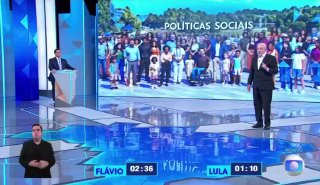 Flavio Bolsonaro mocked Brazilian President Lula's missing finger during their recent election debate, saying he gives to Brazilians with one hand but "takes away with nine fingers".