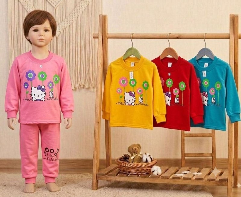 🎖تولیدي پوشاك مشهدتي تي: 🧶 بلوز شلوار 🛍️🧸🧿 کیتی گل🌼جنس:اسپان نیلوفر دورو👌گرم بالا✅کد محصول: 4936/71🎨رنگ وطرح: 6 رنگ 🌈2چاپ👕سایز: 35,40,45 ⚾️🥎🏀💥قيم