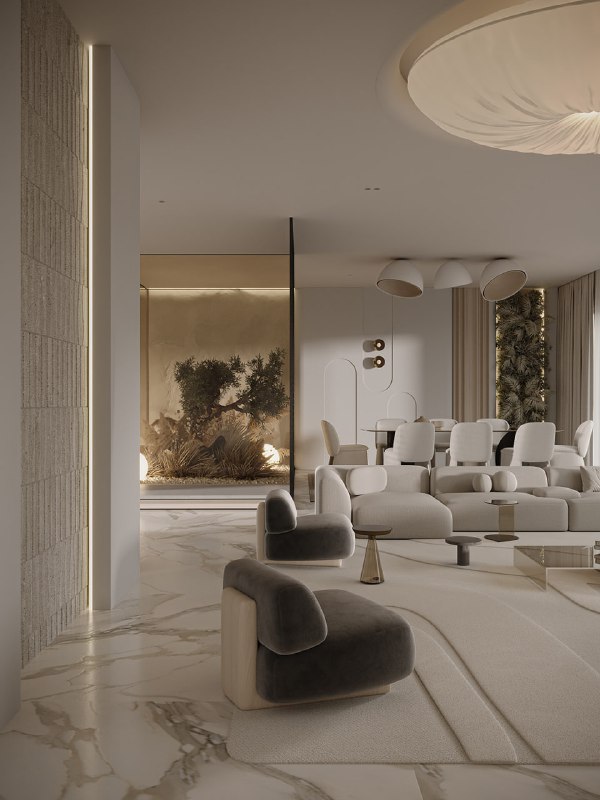 Попадая в этот интерьер, погружаешься в атмосферу тихой роскоши это тонкость и изысканность, где меньше значит больше. Нейтральные тона и естествен... - изображение 6 - атмосферу, попадая, этот