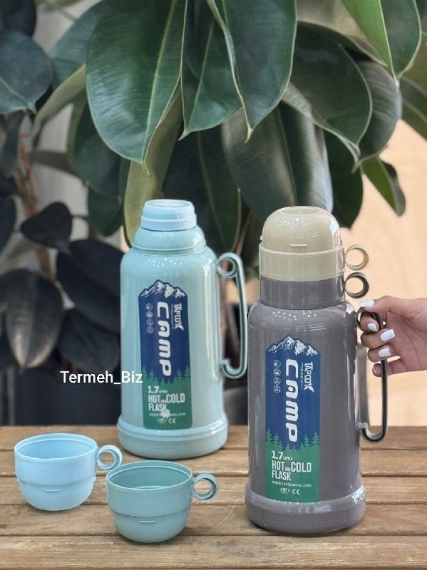 Termeh_Biz: 👍 تاپکو فلاسک کمپ ۱/۷ لیتری🔻ابعاد : 16*36 cm🔻دارای جعبه کاهی🔻📦۱۲ عدد🔻دارای رنگبندی✖️ دارای درصد تخفیف عالی ✖️🔻قیمت : ۸۵۰