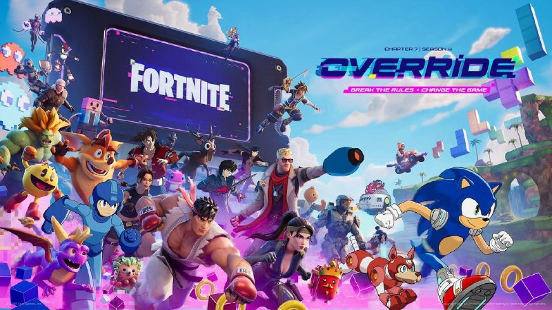 Fortnite Br | فورتنایت بی آر: 🔥🔥🔥| 🔥🔥🔥 📰 | تصویر لورفته از کی‌آرت CH7S4! 🌟همکاری‌های داخل تصویر! Sonic Tetris Kingdom Hearts Persona 5 Crash Bandicoot