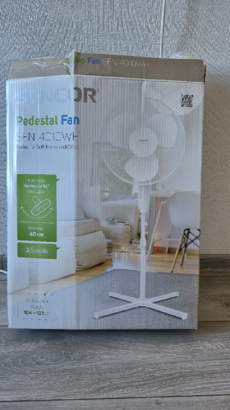 1.Напольный вентилятор SFN 4010WH  3 скорости — фото 1