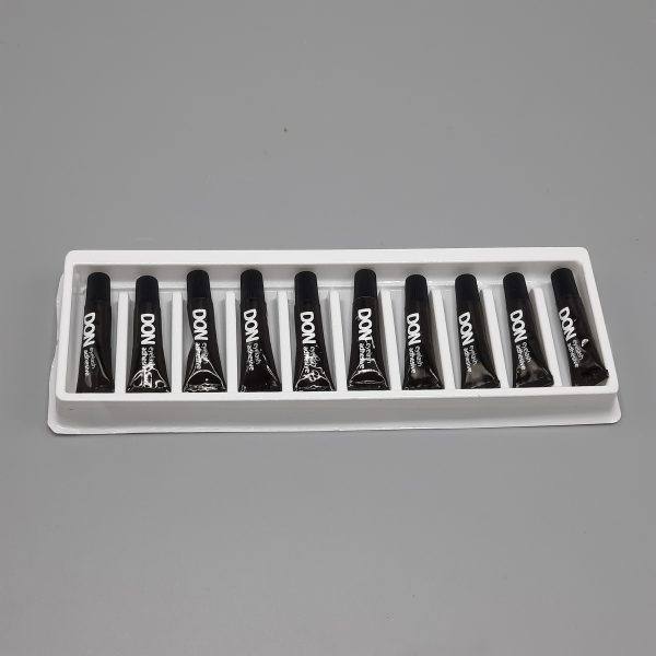 پخش و عمدە فروشی ماه بانو: چسب مژه دان یک گرمی مشکی بسته 10 تایی Don Eyelashکد چسب مژه مصنوعی یکی از مهم‌ترین لوازم آرایشی و بهداشتی است.بسیاری از 