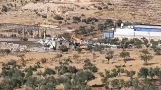 ישראל הרסה חלק ממבנה חקלאי בכפר דומא מדרום-מזרח לשכם
