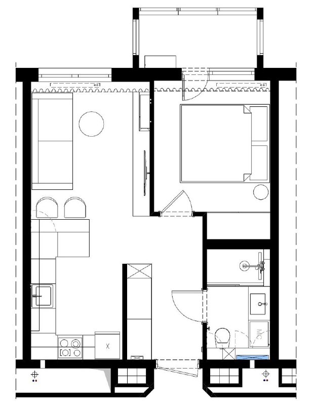 Реализация проекта Метраж 37,5 кв. м. идеи Подписывайся на нас в Макс! Дизайн интерьера - изображение 10 - реализация, проекта, метраж