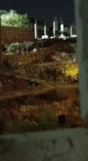 The occupation forces raid houses during their ongoing raid on the village of al-Mujir, northeast of Ramallah.