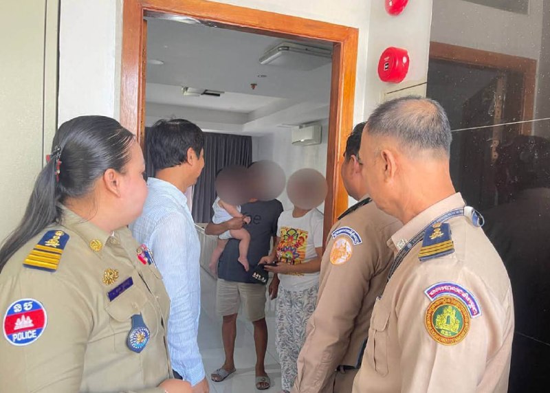 金边大事件：金边市棉芷区警方近日对区内三处涉嫌网络诈骗的可疑地点（包括公寓和住宅配图