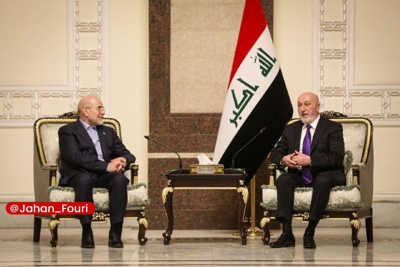 جهان بینالملل فوری🌍: قالیباف در دیدار با رئیسجمهور عراق: هدف آمریکا چپاول کشورهای خلیج فارس استنزار آمیدی:🔹وضعیت «نه جنگ، نه صلح» باید به پا