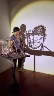 Wow! Shadow art on the wall @paintings 🖼️