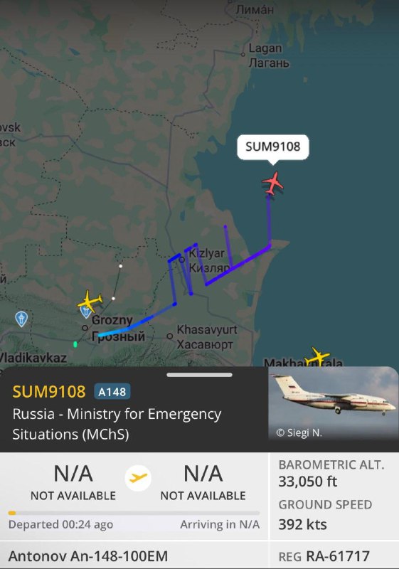 СМИ: из Чечни в Москву вылетел «самолет-госпиталь»Из столицы Чеченской республики города Грозный вылетел самолет, который используется МЧС России в качестве «летающего госпиталя». Это произошло после того, как появились сообщения о возможной аварии с участ