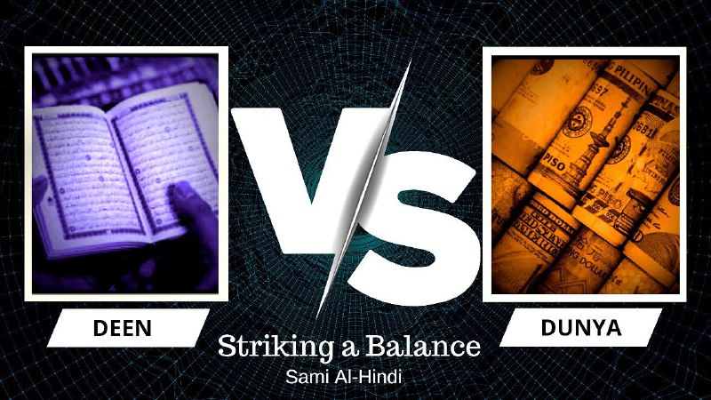 🔊 Deen & Dunya - Striking a Balance | Abu Hudhayfa Sami Al-Hindi hafidahullah https://youtu.be/B365D0HBqPI