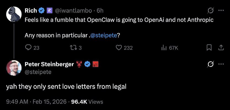 龙虾作者 Peter 官宣加入 OpenAIClawdbot —> OpenClaw 这个改名已经预示了一切