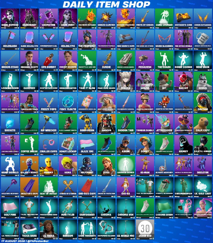 فورتنایت فارسی | Fortnite: ⚡️ #Fortnite Item Shop📅 Monday, 17 August 2026@Raika the #1 Non-KYC Telegram Casino