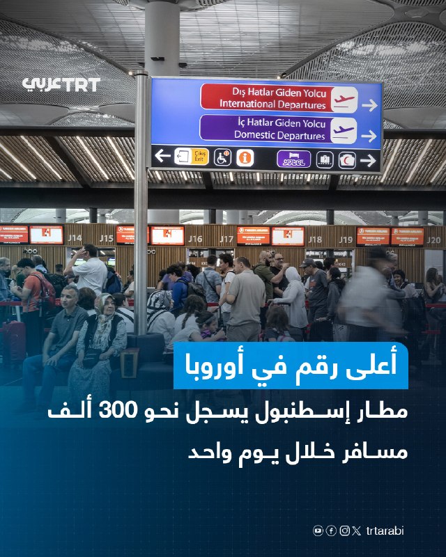 שר התחבורה והתשתיות הטורקי, עבדולקאדיר אורלוגלו, הודיע ביום ראשון כי נמל התעופה של איסטנבול קבע שיא חדש בטו…