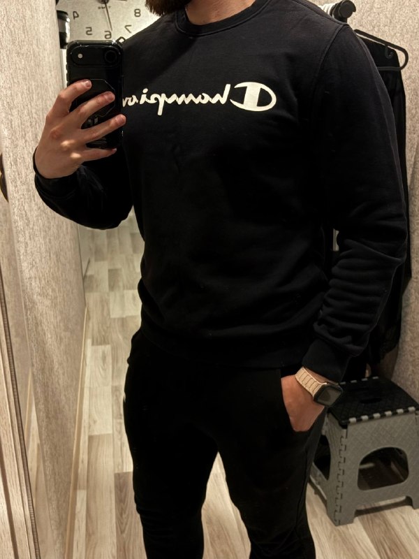 Свитшот Champion S-M черный — фото 1