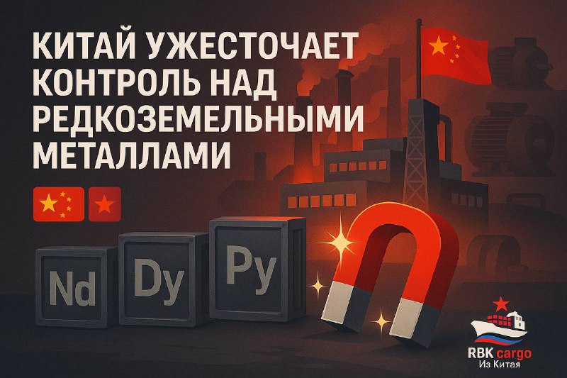 ⚙️🇨🇳 Китай ужесточает контроль над редкоземельными металламиПекин потребовал от зарубежных компаний не накапливать избыточные запасы редкоземельных элементов и магнитов.
