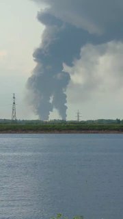Drones struck the Azot chemical plant in Novomoskovsk, Tula region, overnight, with local residents reporting multiple impacts.