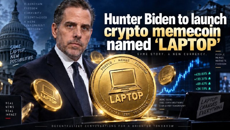מבזק: האנטר ביידן ישיק את הממקוין קריפטו בשם 'LAPTOP' bit.ly/4iNV6oL