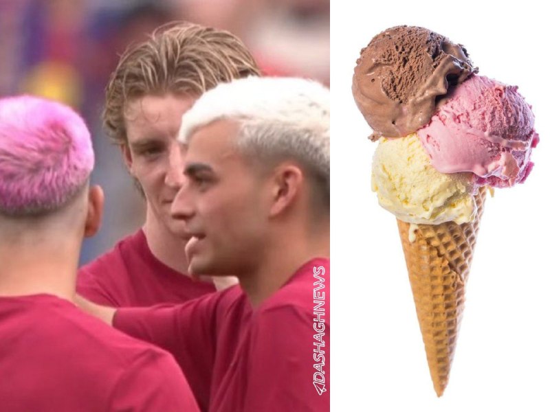 ⚽️Dashagh News⚽️: 🍨بستنی اسکوپ قهوه - توتفرنگی و موزی@Dashaghnews