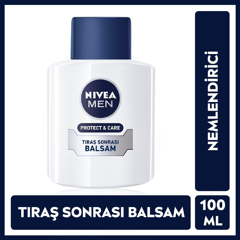 NIVEA MEN Erkek Protect&Care Nemlendirici Tıraş Sonrası Balsam 100 ml, Hızlı Emilir, Nemlendirici,Aloe Vera - Tek Ebat