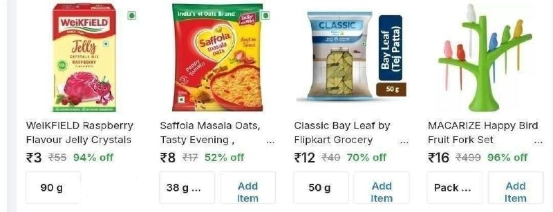 GrabMeDeals - India's Best Loot Deals & Offers: Flipkart Grocery Loot : Upto 90% Off1: https://fkrt.cc/hMuJdnC2 : https://fkrt.cc/hihkS6e3 : https://fkrt.cc/hkQqnp7