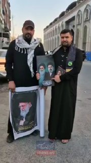 🎦 לצורך טקס הלוויה; הם הגיעו לכרבלא עם תמונתו של מנהיג המהפכה מנסירייה, עיראק
