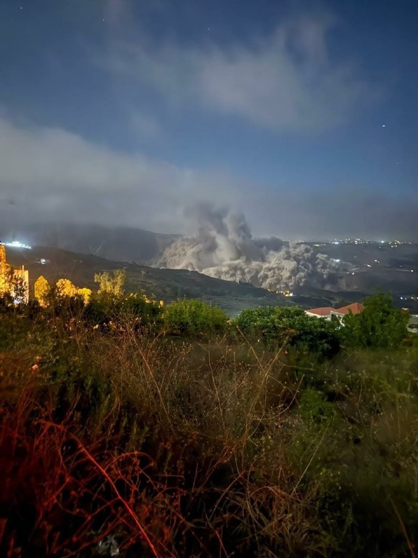 🚨 סצינות של ההפצצה האחרונה שביצע הכיבוש באזור יחמר אל-שקיף