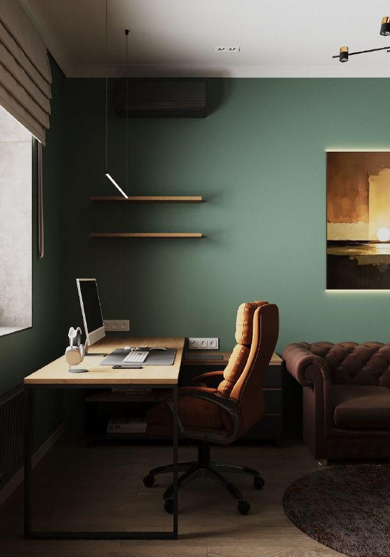 Спальня 17,5 кв.м Кабинет 12,1 кв.м Детская 12,1 кв.м из проекта жклегендарныйквартал Дизайнер Алина - изображение 6 - спальня, кабинет, детская