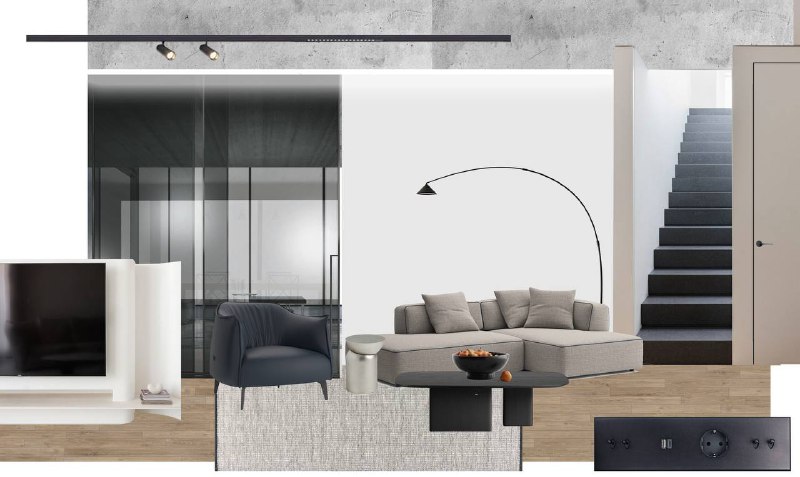 1 вариант 1 этажа двухуровневой квартиры для молодого человека - изображение 3 - вариант, этажа, двухуровневой