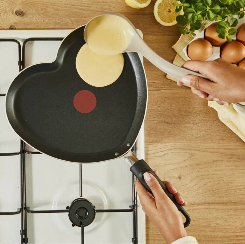 Сковорода Tefal в форме сердца 25 см, антипригарное покрытие, есть индикатор нагрева. Газ, электричество подходит почти ко всему. Титановое покрыти... - изображение 3 - сковорода, покрытие, telegram