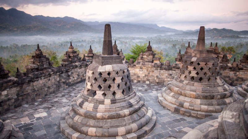 On the sacred mountainBorobudur Temple, Java, Indonesia (© Robertharding/Shutterstock)