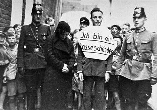 German man accused of having a relationship with a Jewish woman. “I am a defiler of the race,” Germany, 1935.Time Machine | Historical Photo