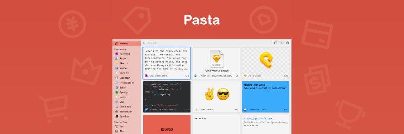App+1 | 按来源和格式筛选，这款免费 Mac 剪贴板工具值得一试：Pasta - 少数派