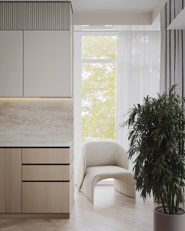 Прихожая и кухня-гостиная с одного проекта в шикарной цветовой гамме. Дизайнер - Ксения Костарная - изображение 6 - прихожая, кухня, гостиная