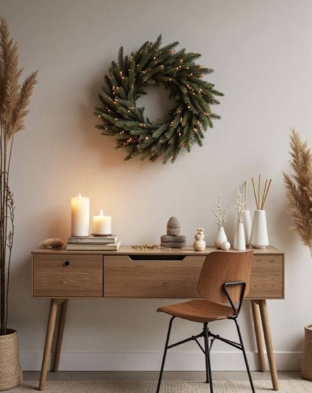 Декоративные новогодние венки Встречать гостей или создавать настроение новогодний венок справится с обеими задачами. Он первым дарит ощущение праз... - изображение 5 - венок, заснеженный, венки