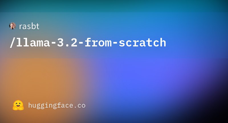 rasbt/llama-3.2-from-scratch · Hugging Face