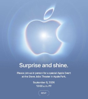 Apple объявила о презентации 9 сентябряТрансляция начнётся в 20:00 по московскому времени.Ожидаем первый в истории складной iPhone, мощное обновление «прошек», новыe AirPods с камерами и много чего ещё. Ну, и прощаемся с Тимом Куком в качестве главы Apple 