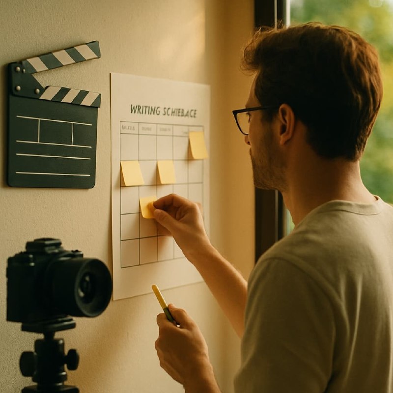 FilmBesaz: فیلمنامه‌نویسیِ منظم 🎬⚡️قانونِ دو روز: نوشتن مثل باشگاه رفتنه. اگه هر روزِ هفته وزنه بزنی، عضلاتت پاره میشه و دیگه نمی‌ت