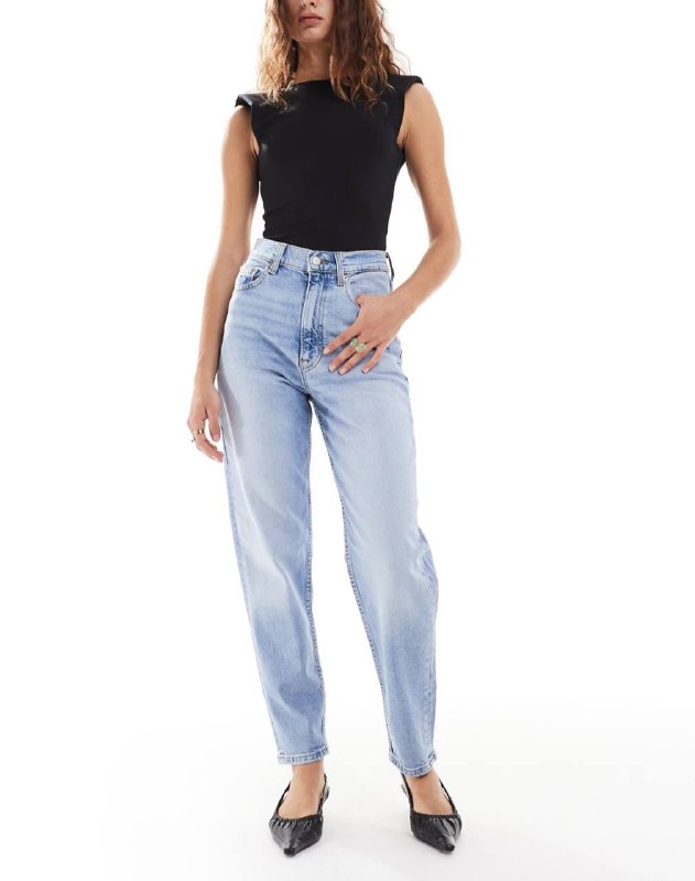 Джинсы Tommy Hilfiger mom jeans (оригинал) и Джинсы River Island wide leg