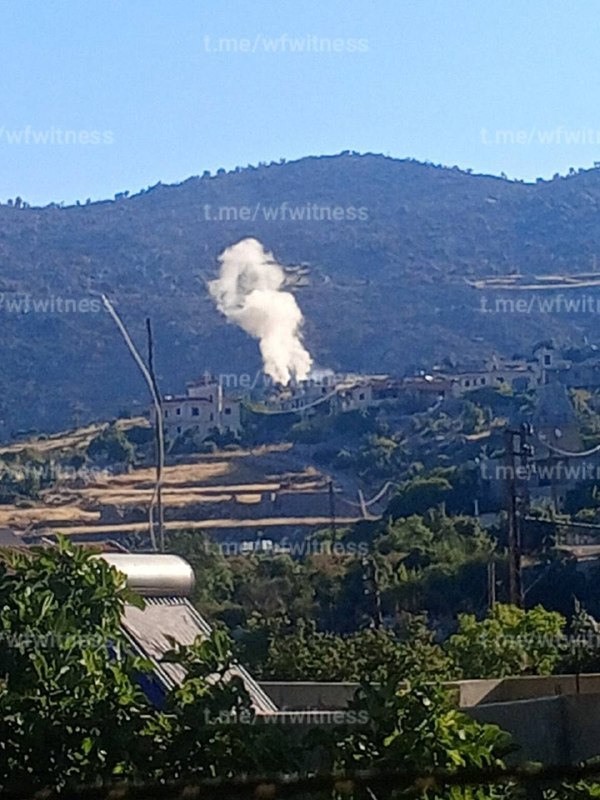 ️🇱🇧🇮🇱 הפגזה ארטילרית ישראלית מכוונת לכפר כפרשובה, דרום לבנון.