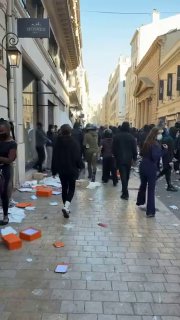 Looters rob a Hermès store in Bordeaux amid protests in France.