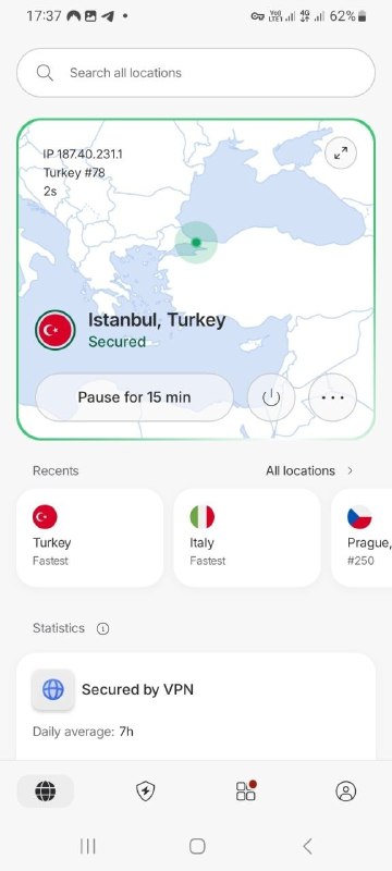 King OF NORD VPN: ♨️ رضایت و گزارش اتصال #Nord_vpn توسط مشتری عزیزمون روی اینترنت سامانتل 👆 Protocol : Open VPN (UDP)Location : Berlin Ger