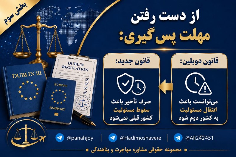 مشاوره حقوقی مهاجرت: از دست رفتن مهلت پس‌گیری@panahjoy