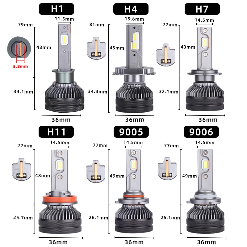 DAWNKNIGHT K5C 40 Вт K6C H7 светодиодная лампа 4300K 6000K H7 адаптер комбинированное отправка русск