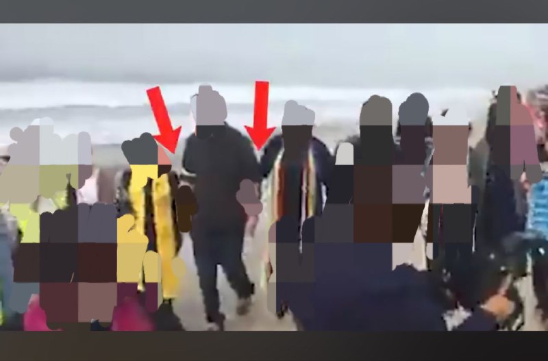 Holding hands with LGBTQ priestesses during the Christian march